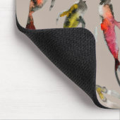 Waterverf koi vis rood bruin goud muismat (Hoek)