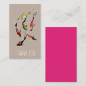 Waterverf koi vis rood bruin goud notitiekaartje (Voorkant / Achterkant)