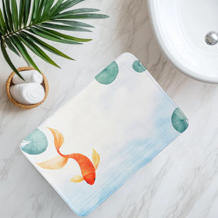 Waterverf Koi Vis Sereniteit Badmat