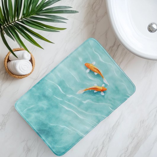 Waterverf Koi Vis Sereniteit Badmat