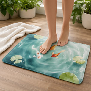 Waterverf Koi Vis Sereniteit Badmat