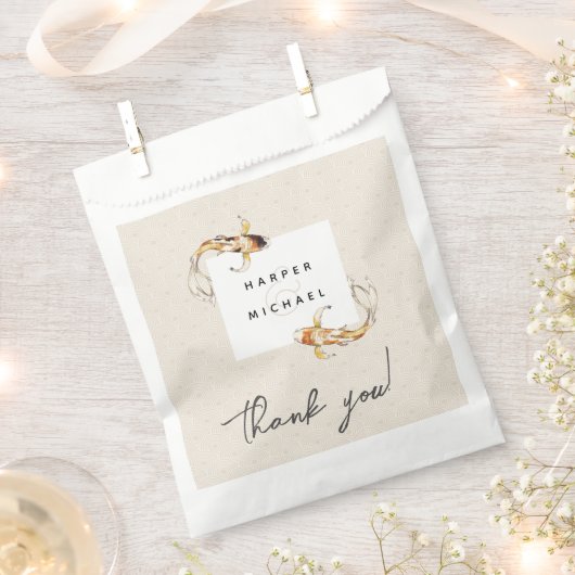 waterverf koi-vissentas bedankzakje (Geknipt)