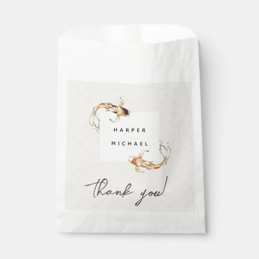 waterverf koi-vissentas bedankzakje (Voorkant)