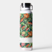 Waterverf Koi & Waterlelies Naam Waterfles (Achterkant)