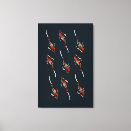 Waterverf koivisillustratie canvas afdruk (Voorkant)