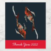 Waterverf koivisillustratie wijn etiket (Enkel label)