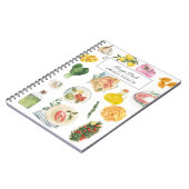 Waterverf Koken Gepersonaliseerde naam Recept Boek Notitieboek (Linkerzijde)