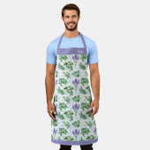 Waterverf Kokerbommen en lavendel Patroon Schort (Gedragen)