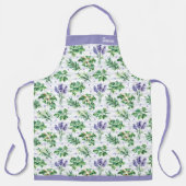 Waterverf Kokerbommen en lavendel Patroon Schort (Voorkant)