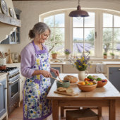 Waterverf Kokerbommen en lavendel Patroon Schort