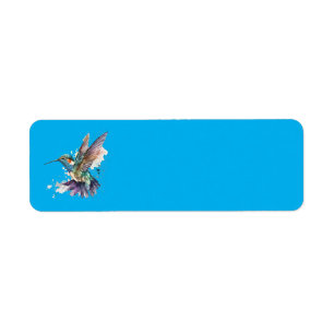 Waterverf kolibrie Adresetiketten Etiket