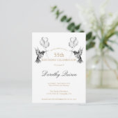 Waterverf Kolibrie Ballon Verjaardagsuitnodiging Briefkaart (Staand voorkant)