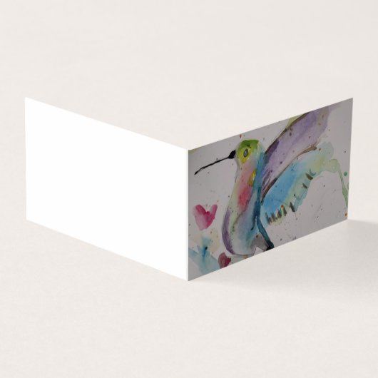 Waterverf kolibrie blanco Kaart (Buitenkant)