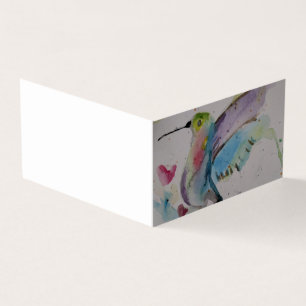 Waterverf kolibrie blanco Kaart