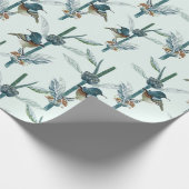 Waterverf kolibrie botanisch patroon Cadeaupapier (Hoek)