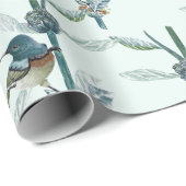 Waterverf kolibrie botanisch patroon Cadeaupapier (Rol Hoek)