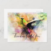 Waterverf kolibrie briefkaart (Voorkant / Achterkant)