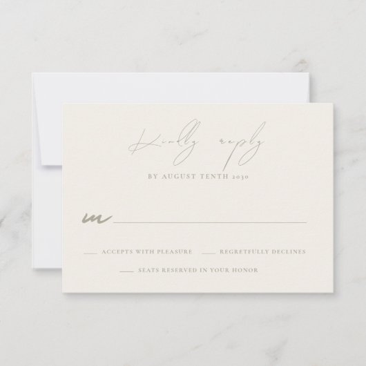 Waterverf kolibrie bruiloft RSVP Response Kaart (Voorkant)