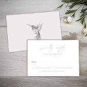 Waterverf kolibrie bruiloft RSVP Response Kaart