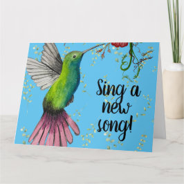 Waterverf kolibrie Christelijk Kaart