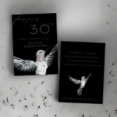 Waterverf kolibrie ELKE verjaardagsuitnodiging