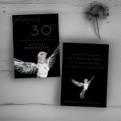 Waterverf kolibrie ELKE verjaardagsuitnodiging