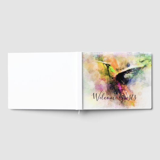 Waterverf kolibrie gastenboek (Volledig)