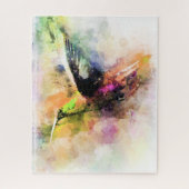 Waterverf kolibrie legpuzzel (Verticaal)