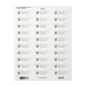 Waterverf Kolibrie Natuur Etiket (Full Sheet)