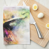 Waterverf kolibrie theedoek (Quarter Fold)