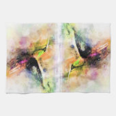 Waterverf kolibrie theedoek (Horizontaal)