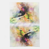 Waterverf kolibrie theedoek (Verticaal)