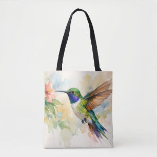 Waterverf Kolibrie Tote Bag