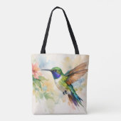 Waterverf Kolibrie Tote Bag (Achterkant)