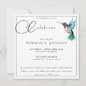 Waterverf kolibrie viering van het leven Foto Kaart (Achterkant)