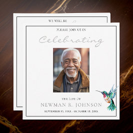 Waterverf kolibrie viering van het leven Foto Kaart