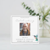 Waterverf kolibrie viering van het leven Foto Kaart (Staand voorkant)