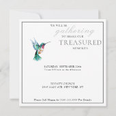 Waterverf kolibrie viering van het leven Foto Kaart (Achterkant)