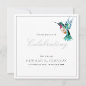 Waterverf kolibrie viering van het leven kaart (Voorkant)