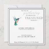 Waterverf kolibrie viering van het leven kaart (Achterkant)