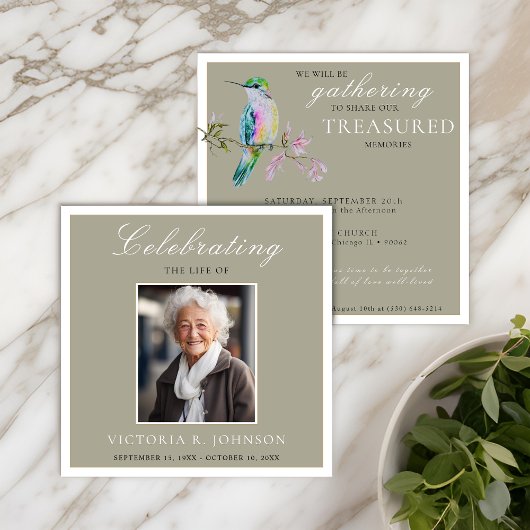 Waterverf kolibrie viering van het leven Kaart