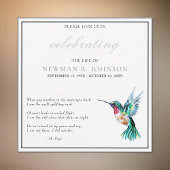 Waterverf kolibrie viering van het leven kaart