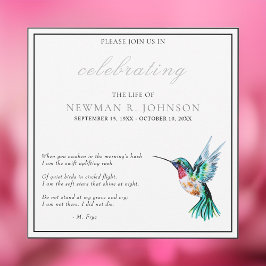 Waterverf kolibrie viering van het leven kaart