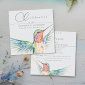 Waterverf kolibrie viering van het leven kaart