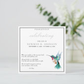 Waterverf kolibrie viering van het leven kaart (Staand voorkant)