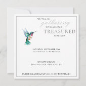 Waterverf kolibrie viering van het leven kaart (Achterkant)