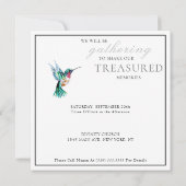 Waterverf kolibrie viering van het leven kaart (Achterkant)