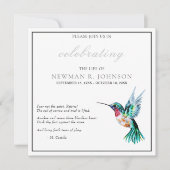 Waterverf kolibrie viering van het leven kaart (Voorkant)