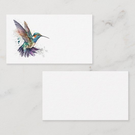 Waterverf kolibrie Visitekaartjes (Voorkant / Achterkant)