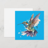 Waterverf kolibrie Wenskaart Feestdagenkaart (Voorkant / Achterkant)